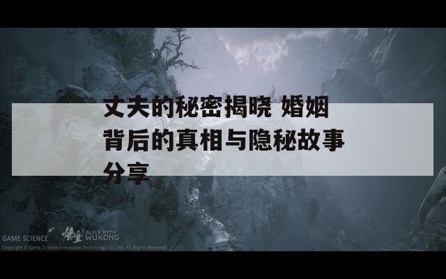 丈夫的秘密揭晓 婚姻背后的真相与隐秘故事分享